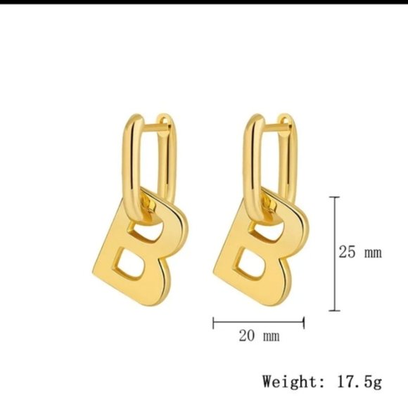 Letter drop Statement PieceEarrings - Picture 5 of 6